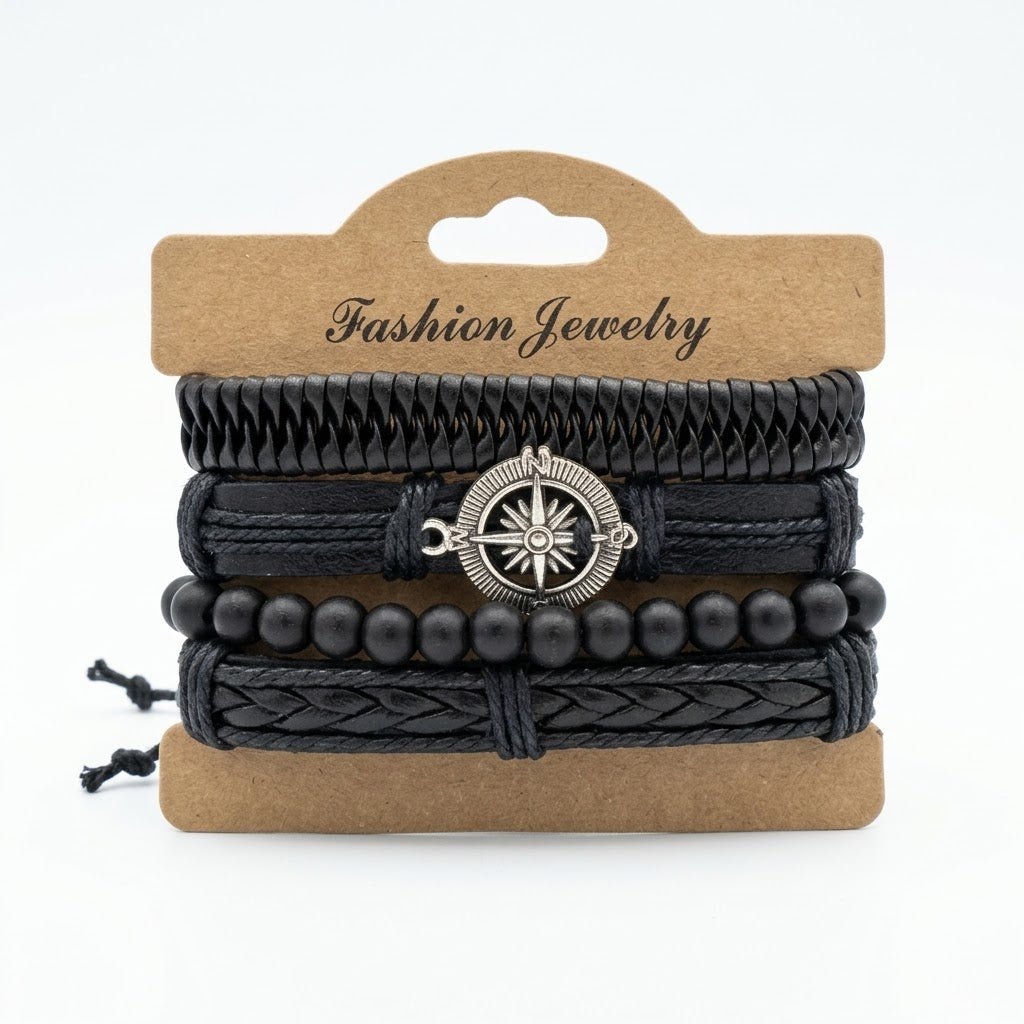 MNTAIN OUTLAW – Black Western Heritage Bracelet Set