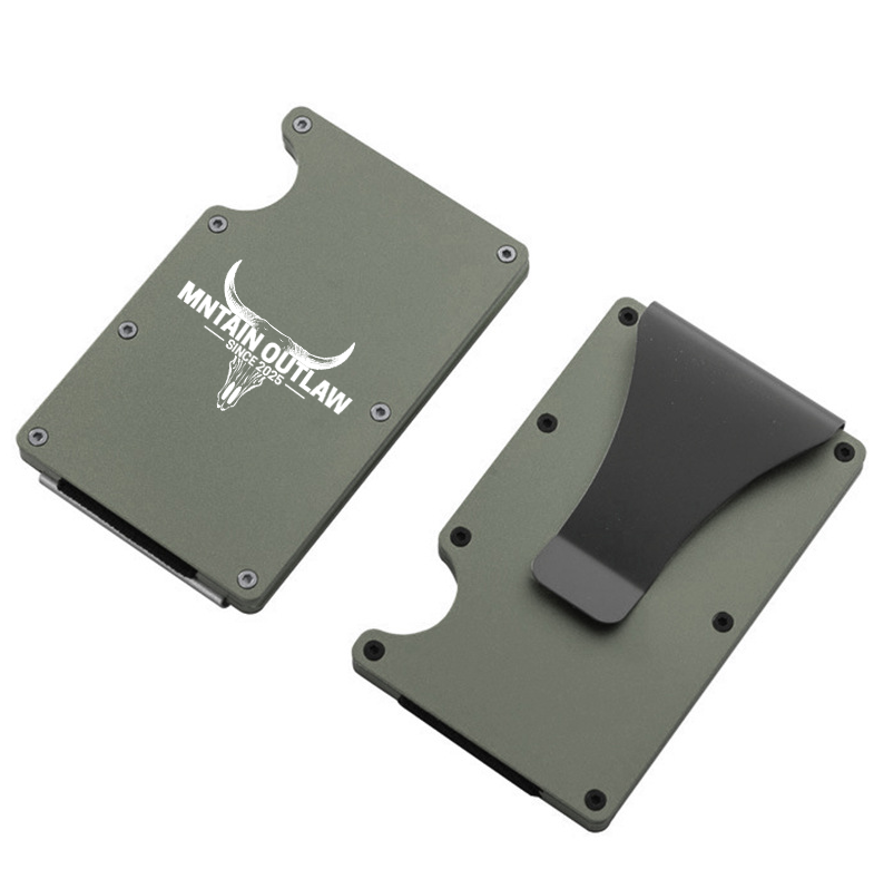 Mntain Outlaw Minimalist RFID-Blocking Aluminum Wallet & Money Clip