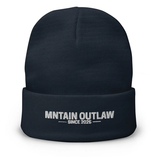 mntain outlaw RAW Embroidered Beanie - MNTAIN OUTLAW LTD