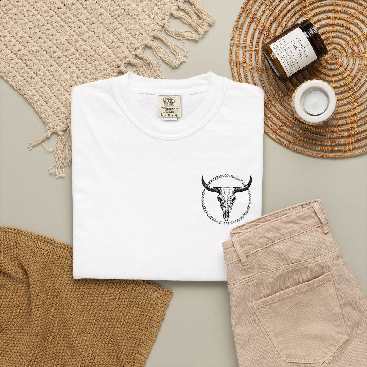 Mntain Outlaw Embroidered Unisex Garment-Dyed T-shirt