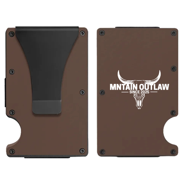 Mntain Outlaw Minimalist RFID-Blocking Aluminum Wallet & Money Clip