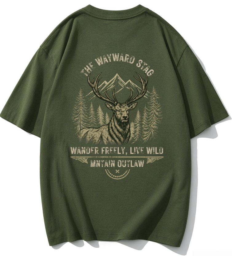 Mntain Outlaw - The Wayward Stag Graphic T-Shirt