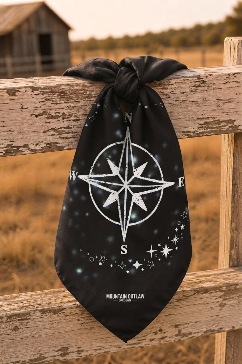 THE IRON COMPASS – OUTLAW BANDANNA - MNTAIN OUTLAW LTD