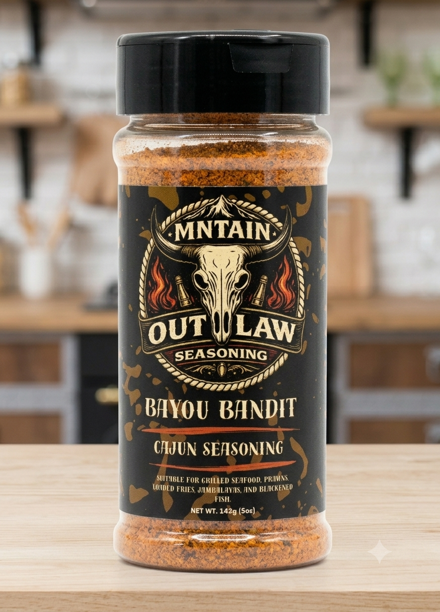 MNTAIN OUTLAW "Bayou Bandit" Authentic Cajun Seasoning