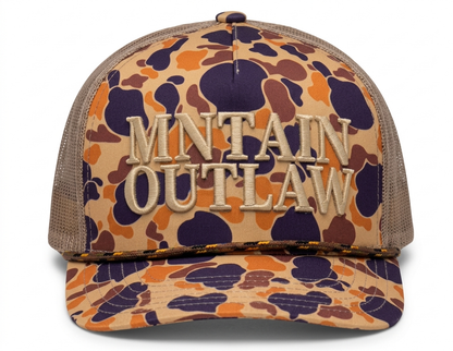 MNTAIN OUTLAW Retro Duck Camo Trucker Hat