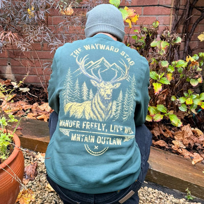 Mntain Outlaw No Season Can Break You / Stag Oversized heavyweight sweatshirt
