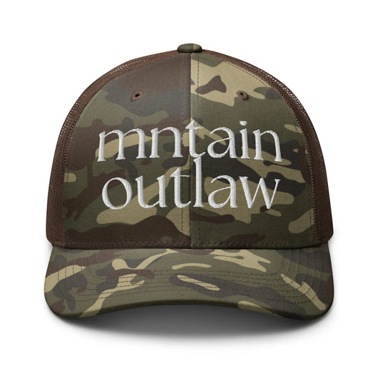 mnatin outlaw REBEL Camouflage trucker hat - MNTAIN OUTLAW LTD