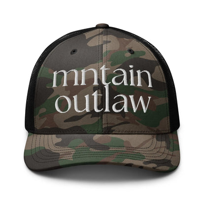 mnatin outlaw REBEL Camouflage trucker hat - MNTAIN OUTLAW LTD