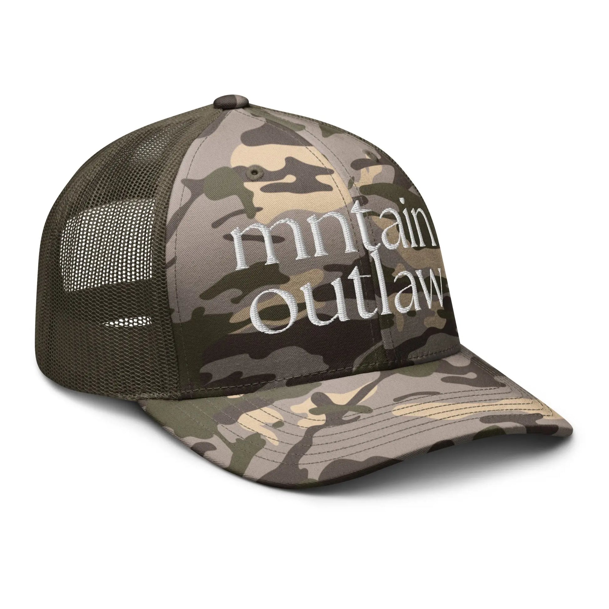 mnatin outlaw REBEL Camouflage trucker hat - MNTAIN OUTLAW LTD