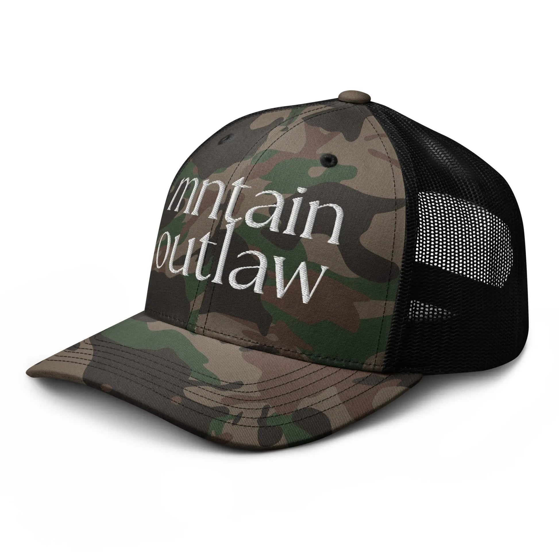 mnatin outlaw REBEL Camouflage trucker hat - MNTAIN OUTLAW LTD