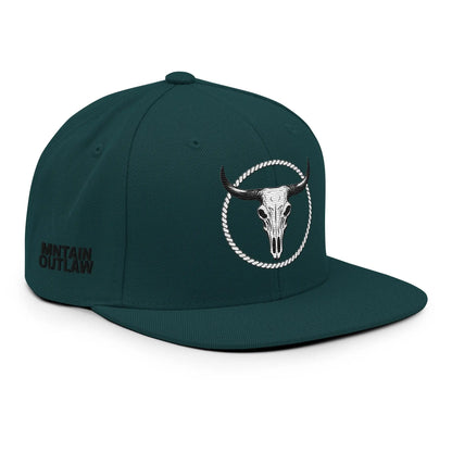 mntain outlaw BOLD Snapback Hat - MNTAIN OUTLAW LTD