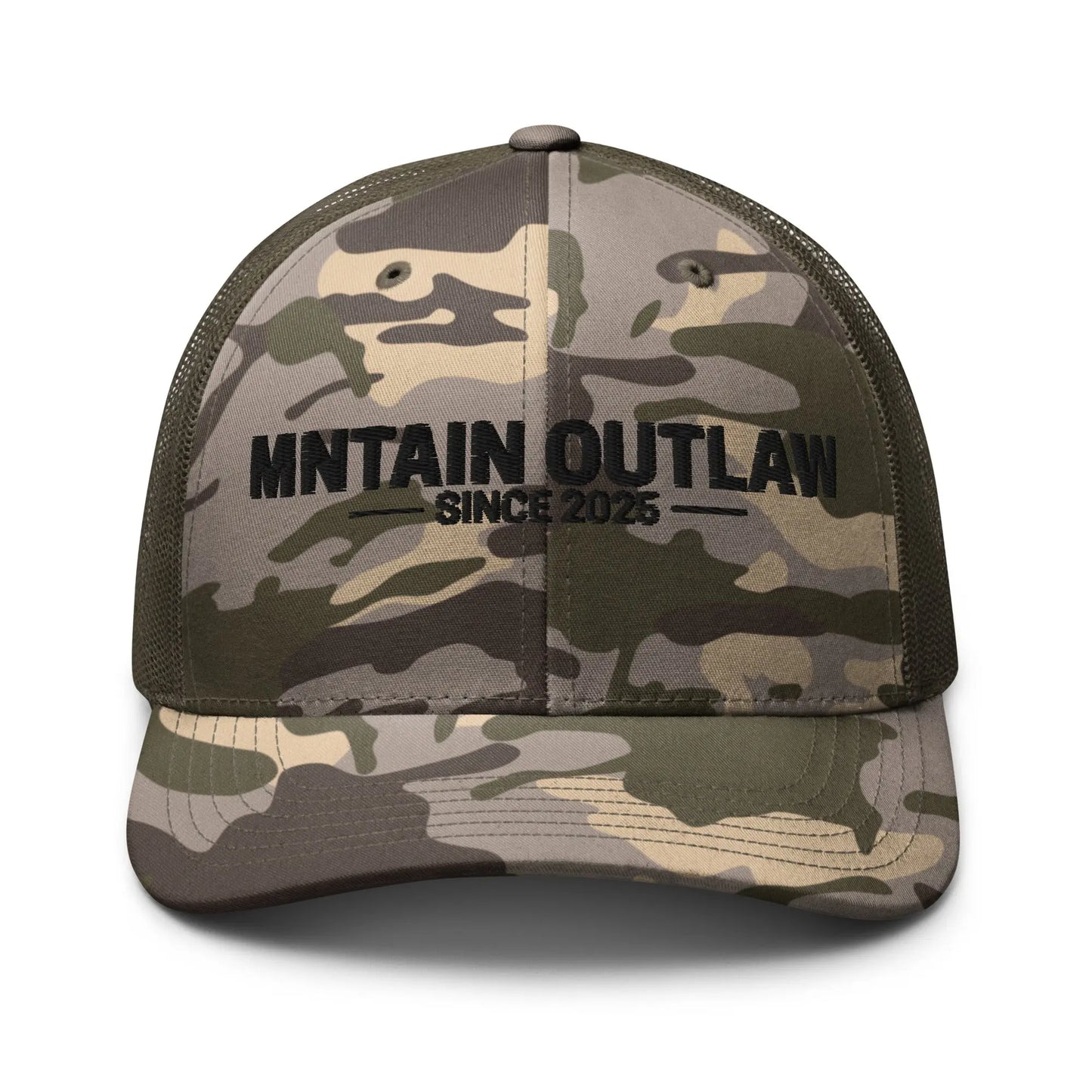 mntain outlaw Raw Camouflage trucker hat - MNTAIN OUTLAW LTD