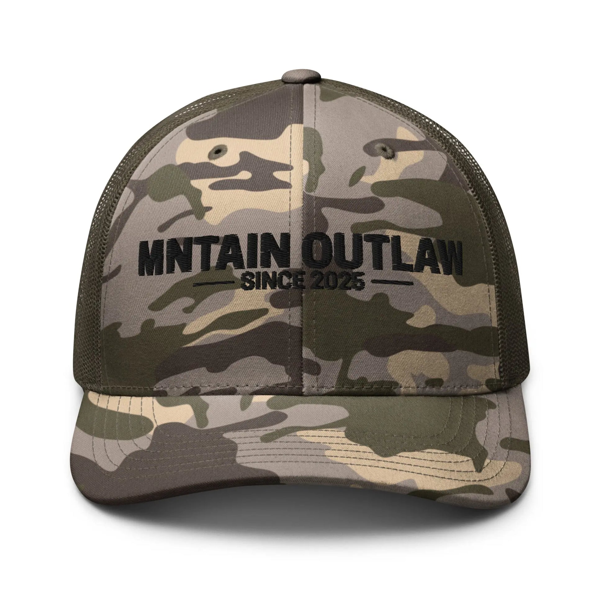 mntain outlaw Raw Camouflage trucker hat - MNTAIN OUTLAW LTD