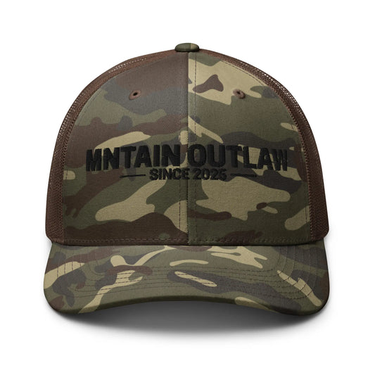 mntain outlaw Raw Camouflage trucker hat - MNTAIN OUTLAW LTD