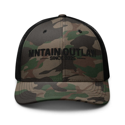 mntain outlaw Raw Camouflage trucker hat - MNTAIN OUTLAW LTD