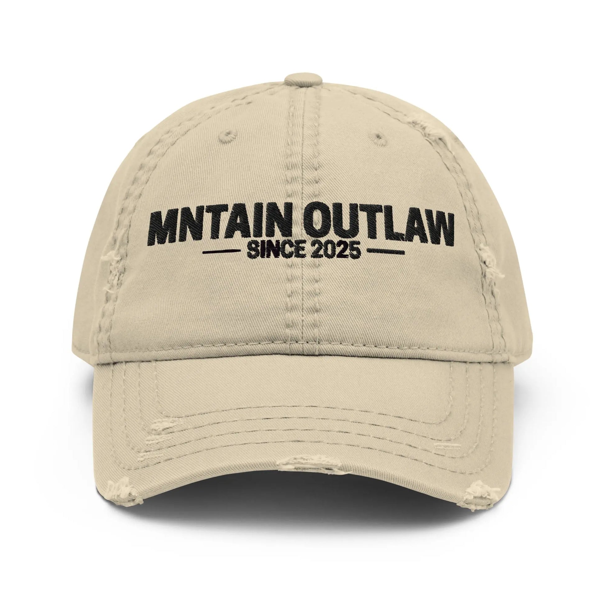 mntain outlaw RAW Distressed Dad Hat - MNTAIN OUTLAW LTD