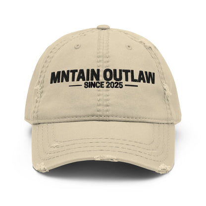 mntain outlaw RAW Distressed Dad Hat - MNTAIN OUTLAW LTD