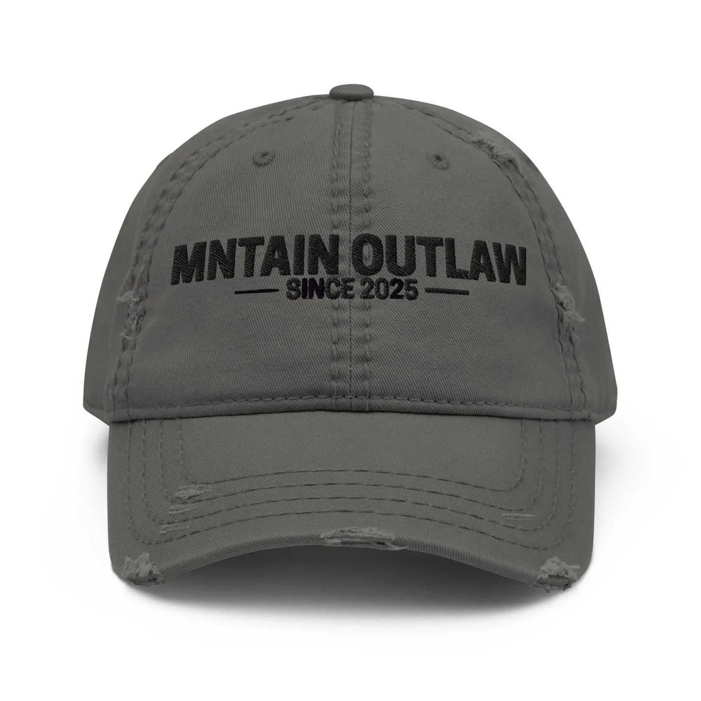 mntain outlaw RAW Distressed Dad Hat - MNTAIN OUTLAW LTD