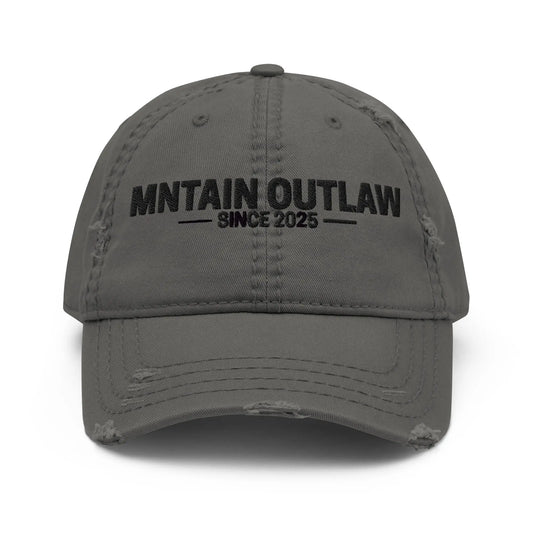 mntain outlaw RAW Distressed Dad Hat - MNTAIN OUTLAW LTD