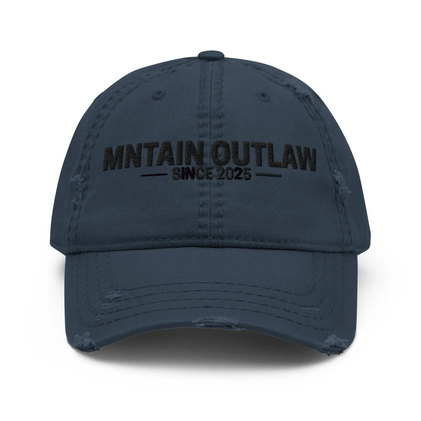 mntain outlaw RAW Distressed Dad Hat - MNTAIN OUTLAW LTD