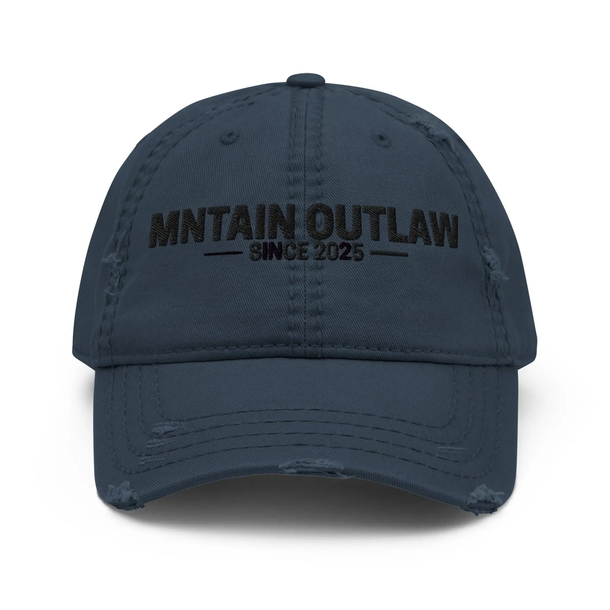 mntain outlaw RAW Distressed Dad Hat - MNTAIN OUTLAW LTD