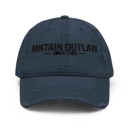 mntain outlaw RAW Distressed Dad Hat - MNTAIN OUTLAW LTD