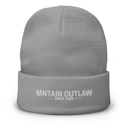 mntain outlaw RAW Embroidered Beanie - MNTAIN OUTLAW LTD