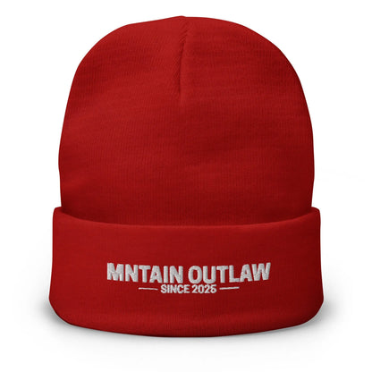 mntain outlaw RAW Embroidered Beanie - MNTAIN OUTLAW LTD