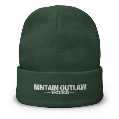 mntain outlaw RAW Embroidered Beanie - MNTAIN OUTLAW LTD