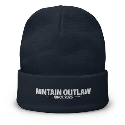 mntain outlaw RAW Embroidered Beanie - MNTAIN OUTLAW LTD