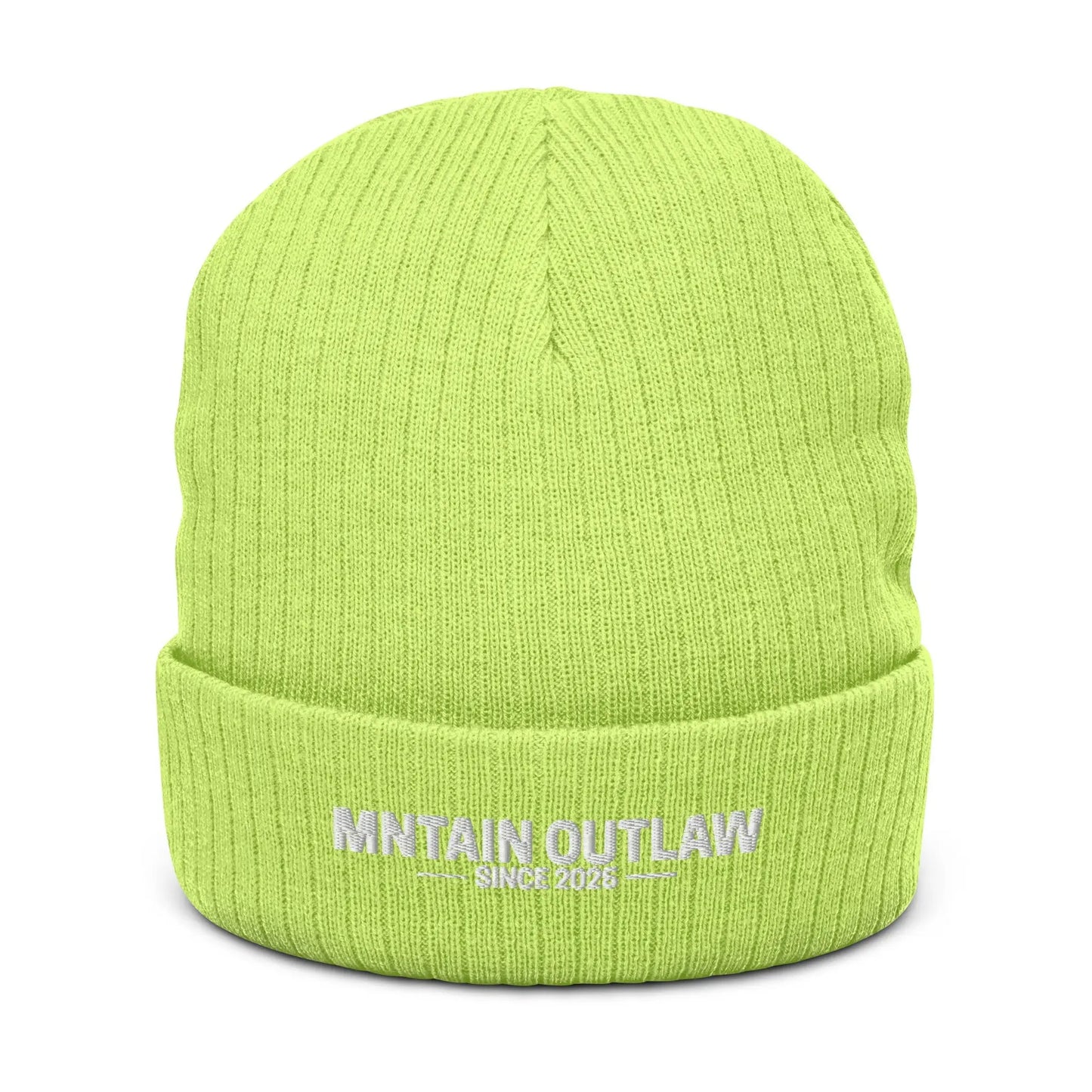 mntain outlaw RAW Ribbed knit beanie - MNTAIN OUTLAW LTD