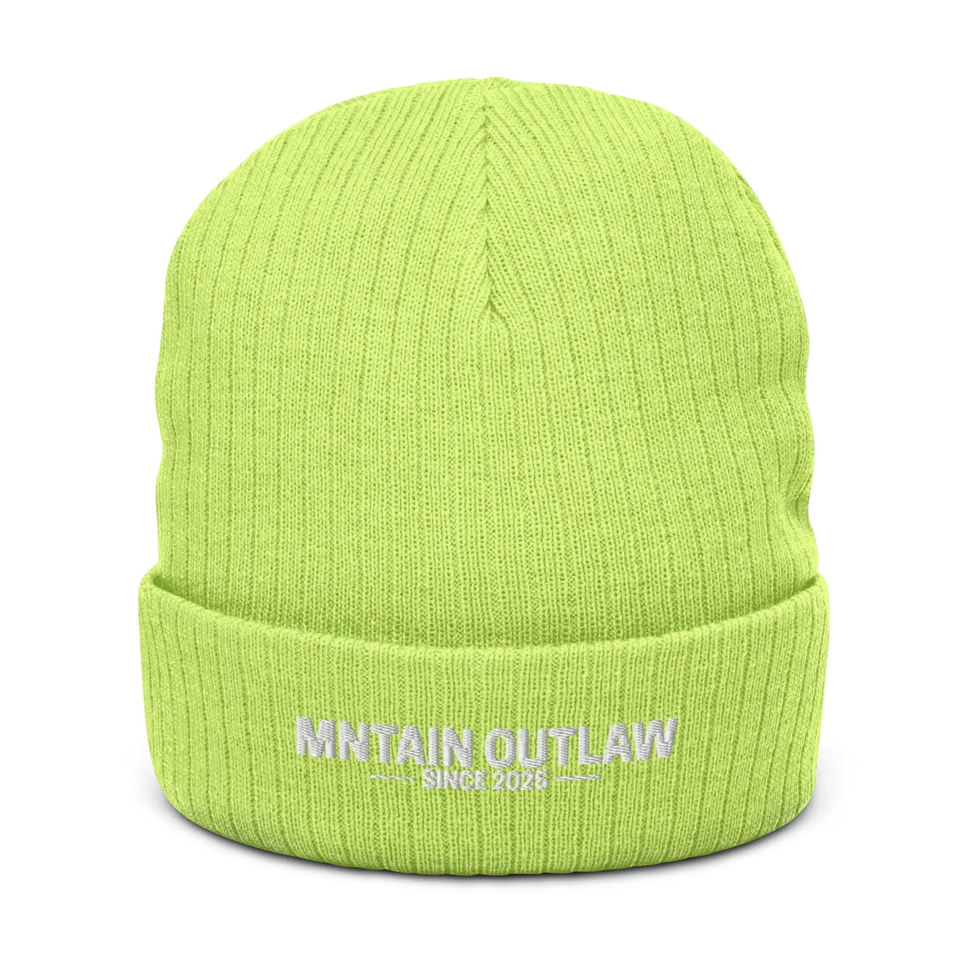 mntain outlaw RAW Ribbed knit beanie - MNTAIN OUTLAW LTD