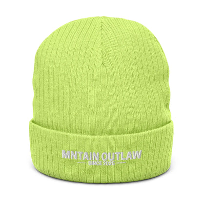 mntain outlaw RAW Ribbed knit beanie - MNTAIN OUTLAW LTD