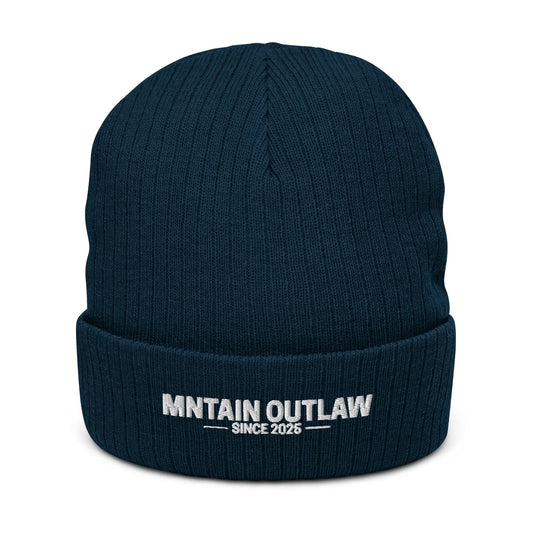 mntain outlaw RAW Ribbed knit beanie - MNTAIN OUTLAW LTD