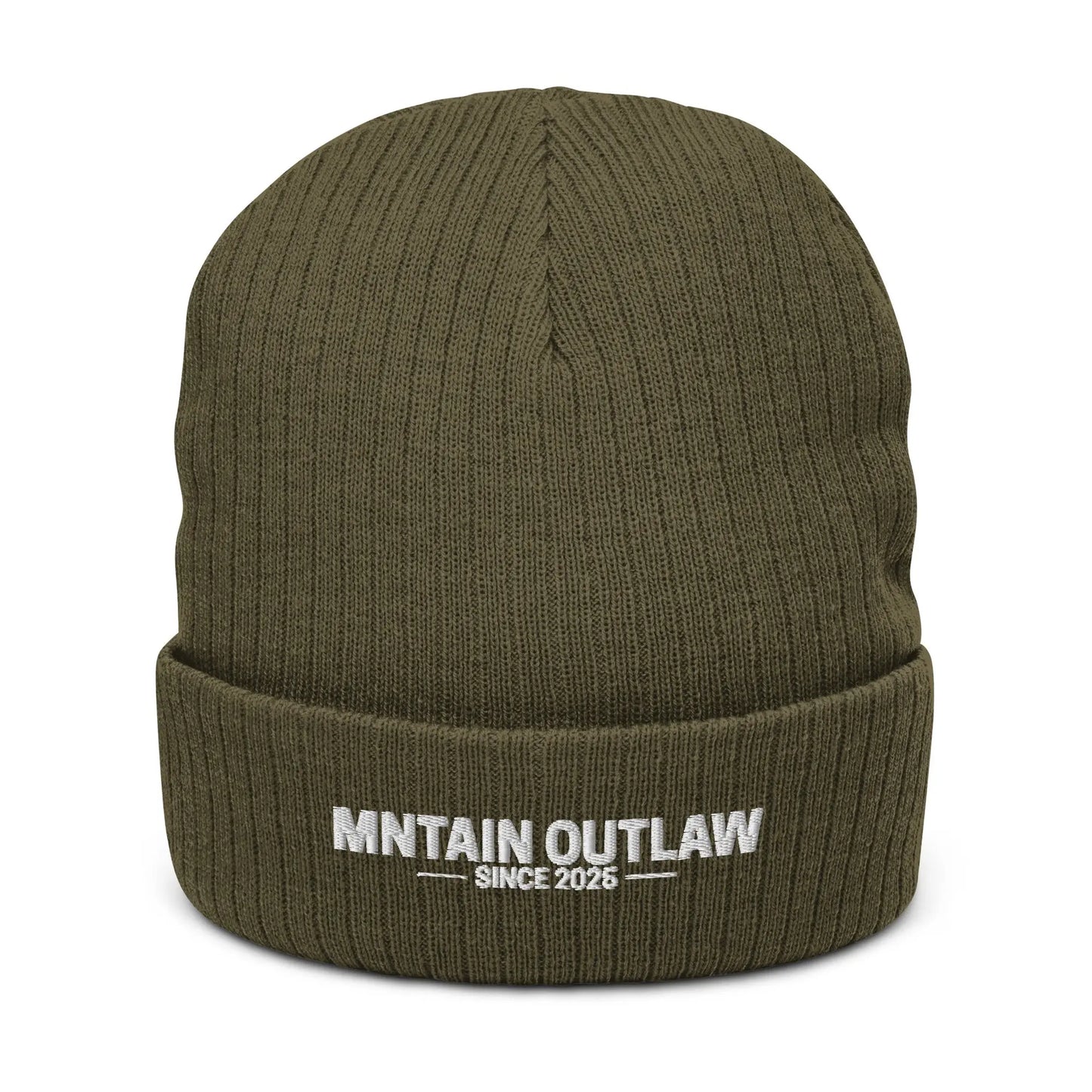 mntain outlaw RAW Ribbed knit beanie - MNTAIN OUTLAW LTD