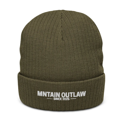 mntain outlaw RAW Ribbed knit beanie - MNTAIN OUTLAW LTD