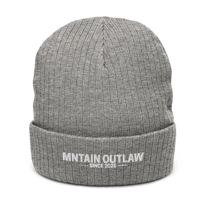 mntain outlaw RAW Ribbed knit beanie - MNTAIN OUTLAW LTD