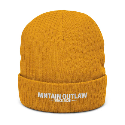 mntain outlaw RAW Ribbed knit beanie - MNTAIN OUTLAW LTD