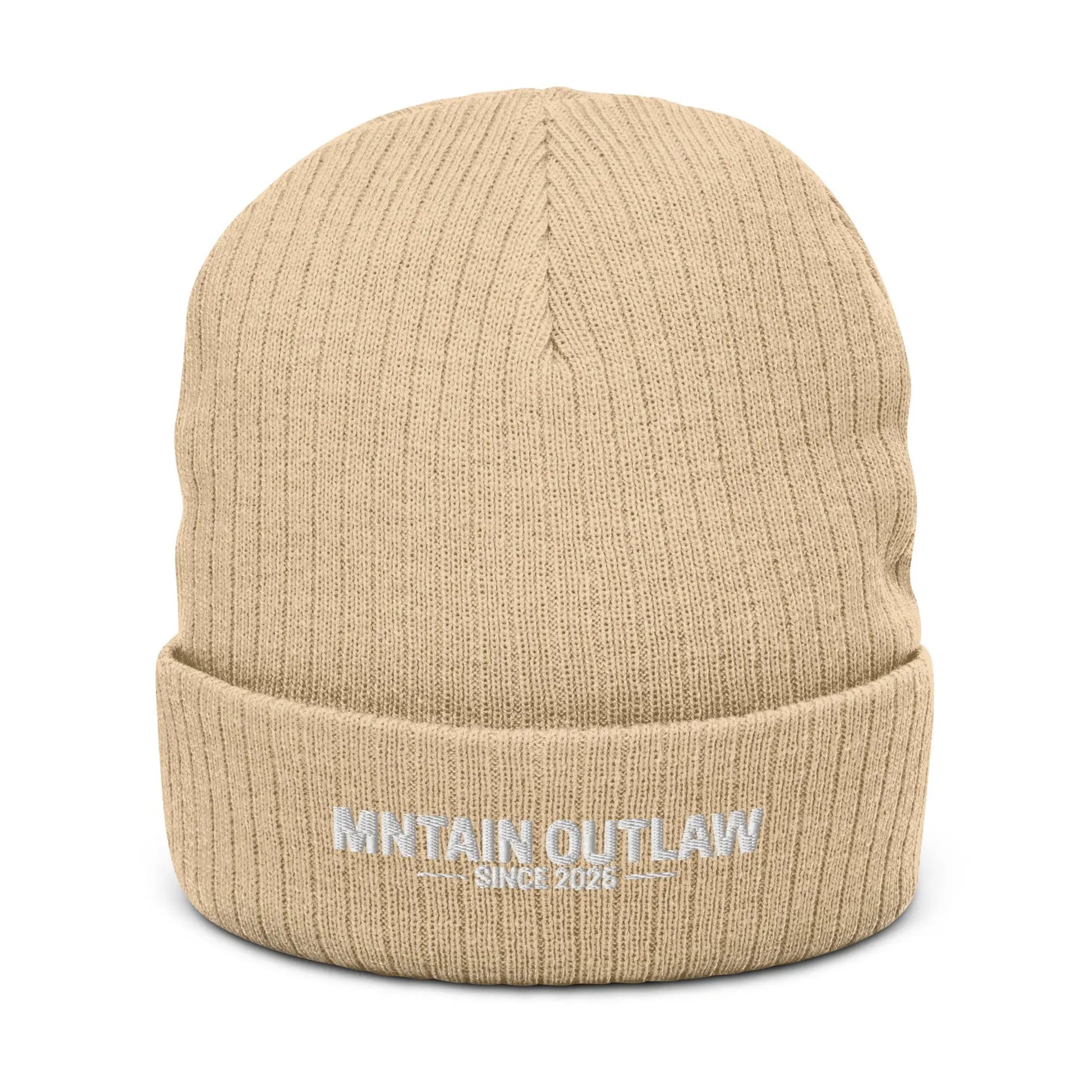 mntain outlaw RAW Ribbed knit beanie - MNTAIN OUTLAW LTD